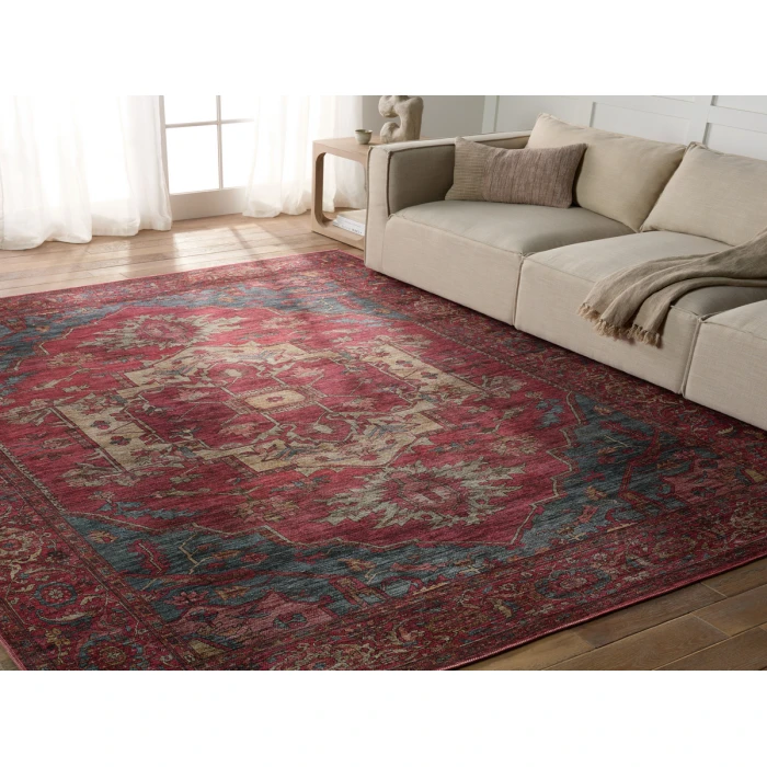 Vibe by Jaipur Living Gloria Medallion Red/ Blue Area Rug 7'10"X10'
