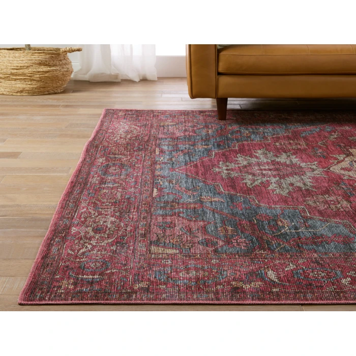 Vibe by Jaipur Living Gloria Medallion Red/ Blue Area Rug 7'10"X10'