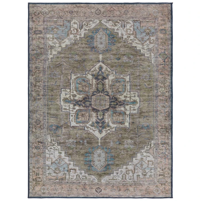 Vibe by Jaipur Living Chaplin Medallion Green/ Blue Area Rug 9'2"X12'
