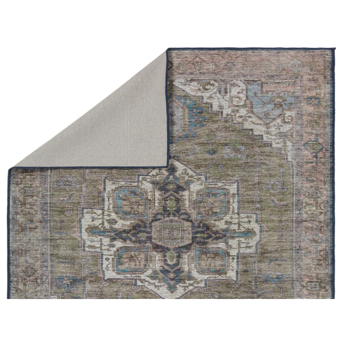 Vibe by Jaipur Living Chaplin Medallion Green/ Blue Area Rug 9'2"X12'