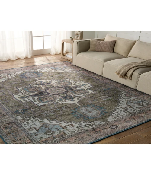 Vibe by Jaipur Living Chaplin Medallion Green/ Blue Area Rug 9'2"X12'
