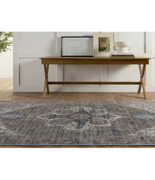 Vibe by Jaipur Living Chaplin Medallion Green/ Blue Area Rug 9'2"X12'