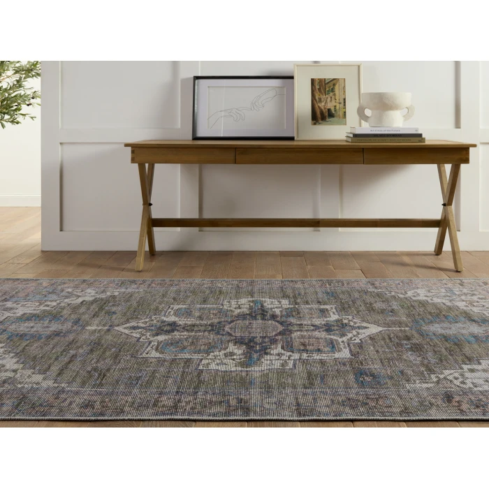 Vibe by Jaipur Living Chaplin Medallion Green/ Blue Area Rug 9'2"X12'