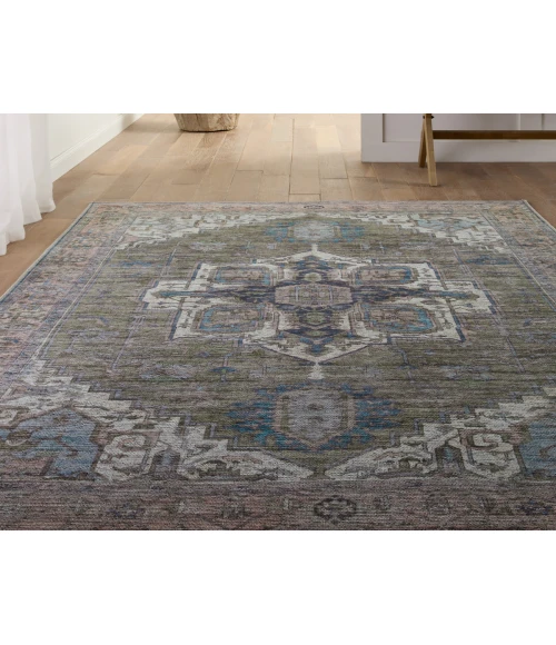 Vibe by Jaipur Living Chaplin Medallion Green/ Blue Area Rug 9'2"X12'