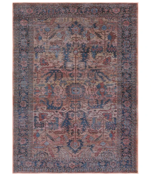 Vibe by Jaipur Living Ainsworth Medallion Blue/ Pink Area Rug 5'3"X8'