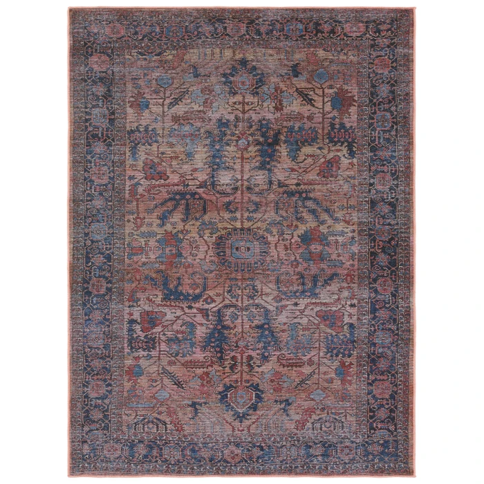 Vibe by Jaipur Living Ainsworth Medallion Blue/ Pink Runner Rug 3'X8'
