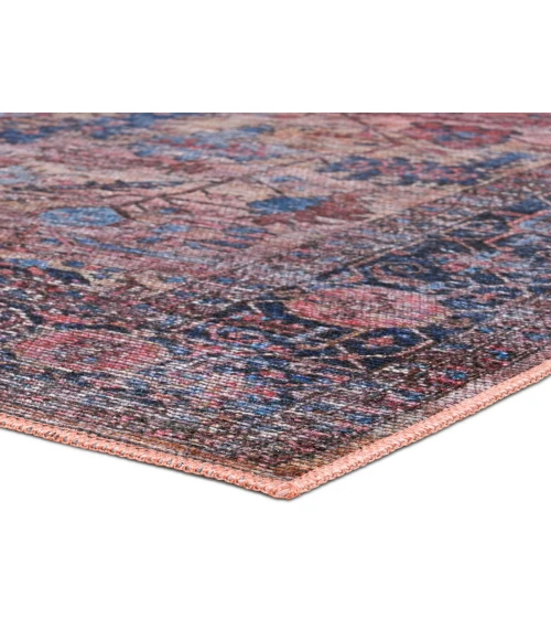 Vibe by Jaipur Living Ainsworth Medallion Blue/ Pink Area Rug 5'3"X8'