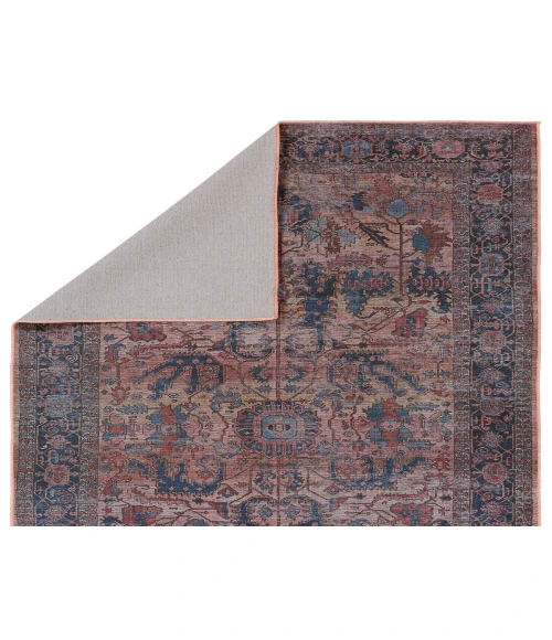 Vibe by Jaipur Living Ainsworth Medallion Blue/ Pink Area Rug 5'3"X8'