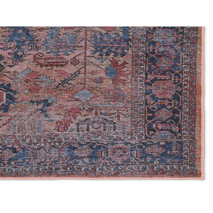 Vibe by Jaipur Living Ainsworth Medallion Blue/ Pink Runner Rug 3'X8'