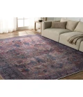 Vibe by Jaipur Living Ainsworth Medallion Blue/ Pink Area Rug 5'3"X8'