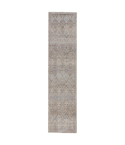 Jaipur Living Cashel Tribal Gray/ Dark Blue Runner Rug (2'5"X10')