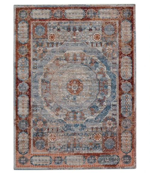 Jaipur Living Arcadia Medallion Blue/ Red Area Rug (5'X8')
