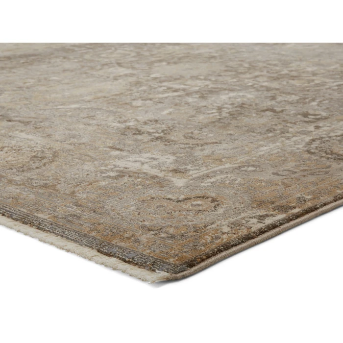 Jaipur Living Baptiste Oriental Dark Taupe/ Gold Area Rug (5'X7'6")
