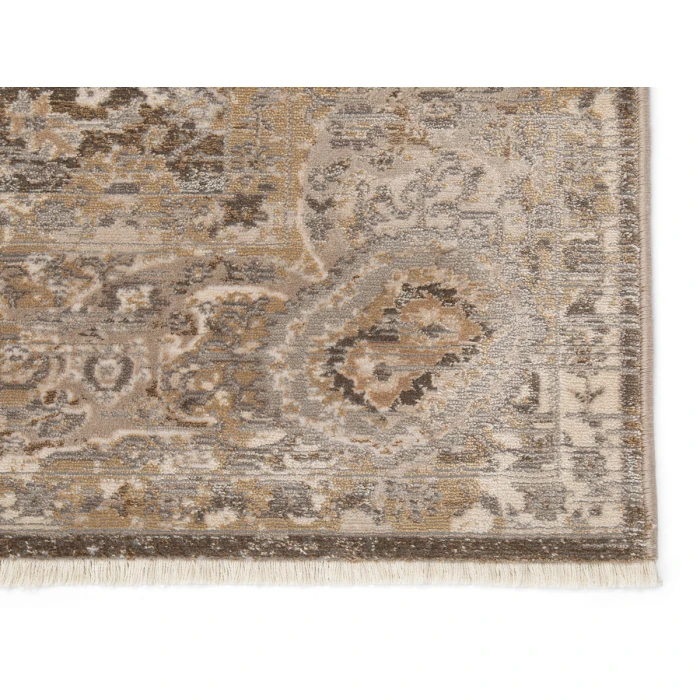 Jaipur Living Baptiste Oriental Dark Taupe/ Gold Area Rug (5'X7'6")