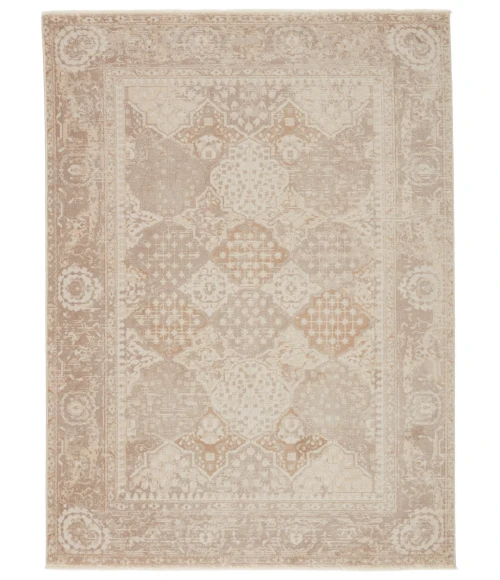 Jaipur Living Lourdes Trellis Gold/ Light Gray Runner Rug (2'6"X12')