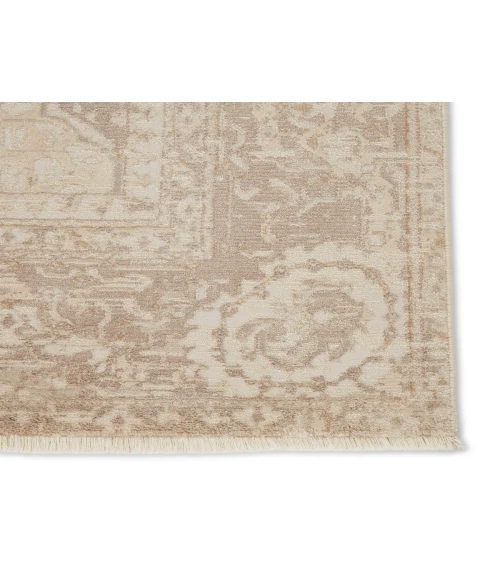Jaipur Living Lourdes Trellis Gold/ Light Gray Runner Rug (2'6"X12')