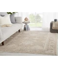 Jaipur Living Lourdes Trellis Gold/ Light Gray Runner Rug (2'6"X12')