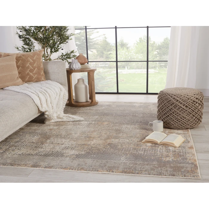 Jaipur Living Ezri Tribal Gray/ Tan Runner Rug (2'6"X8')