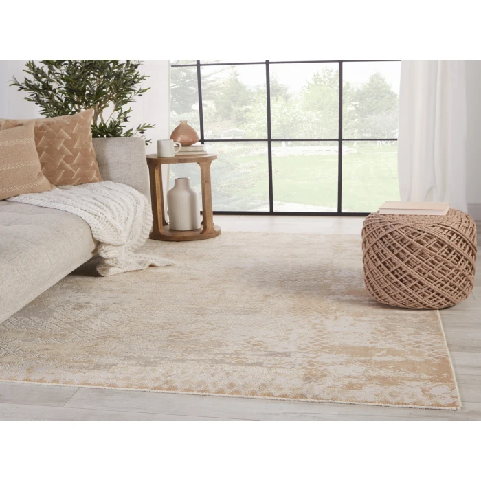 Jaipur Living Azami Tribal Gold/ White Area Rug (7'10"X10'10")