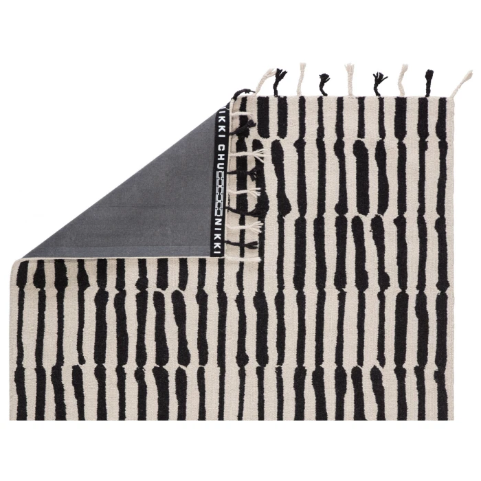 Nikki Chu by Jaipur Living Saville Handmade Tribal Black/ Ivory Area Rug (9'X12')