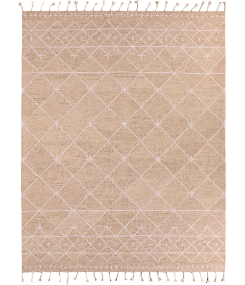Nikki Chu by Jaipur Living Rhea Handmade Trellis Tan/ Ivory Area Rug 9'X12'