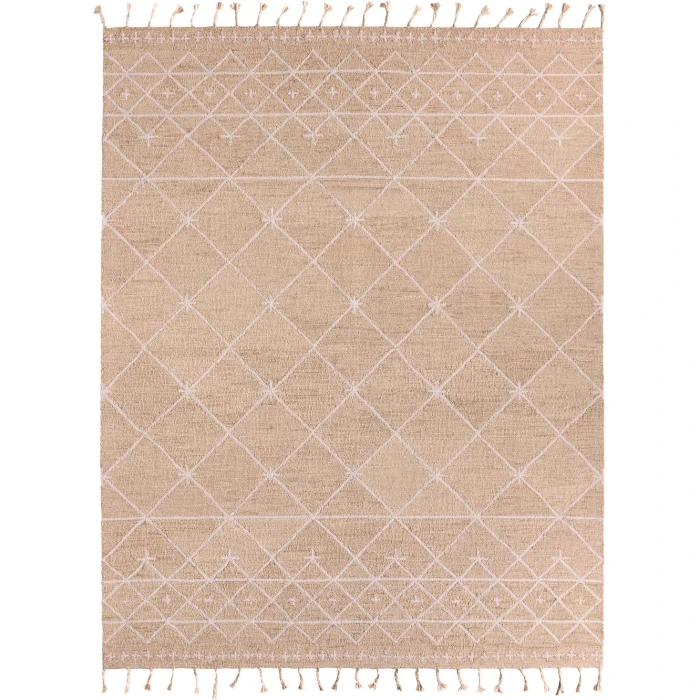 Nikki Chu by Jaipur Living Rhea Handmade Trellis Tan/ Ivory Area Rug 8'X10'