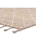 Nikki Chu by Jaipur Living Rhea Handmade Trellis Tan/ Ivory Area Rug 9'X12'