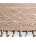 Nikki Chu by Jaipur Living Rhea Handmade Trellis Tan/ Ivory Area Rug 9'X12'