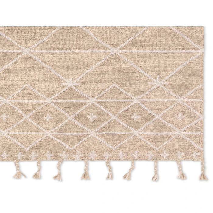 Nikki Chu by Jaipur Living Rhea Handmade Trellis Tan/ Ivory Area Rug 8'X10'