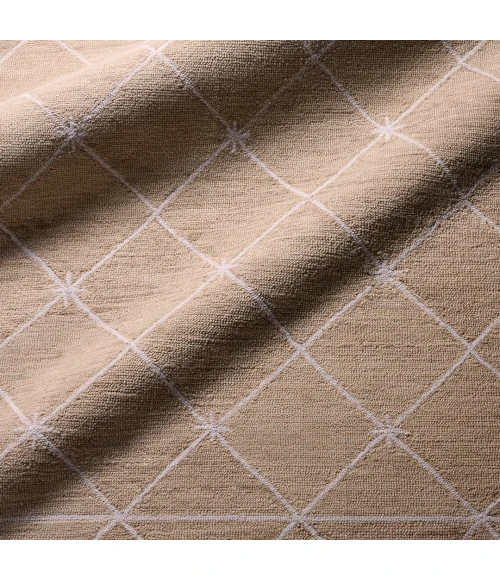 Nikki Chu by Jaipur Living Rhea Handmade Trellis Tan/ Ivory Area Rug 9'X12'