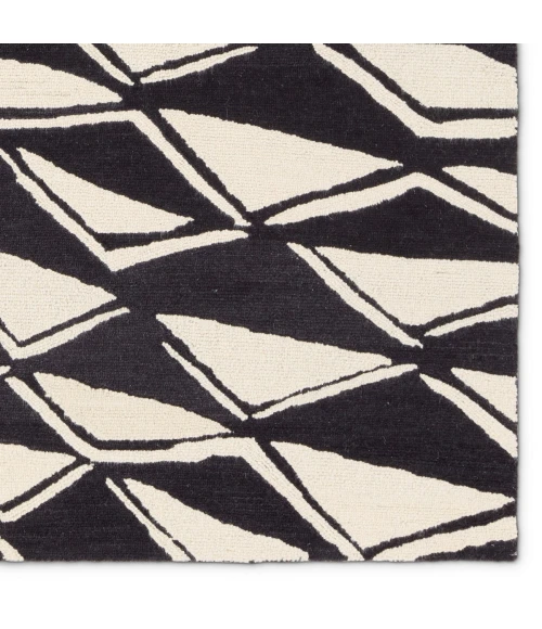 Nikki Chu Vera By Nikki Chu Black Vnk11 18 In. Swatch Square Rug
