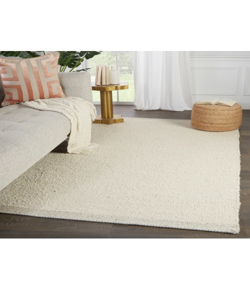 Jaipur Living Alondra Handmade Solid Cream/ Light Gray Area Rug (6'X9')