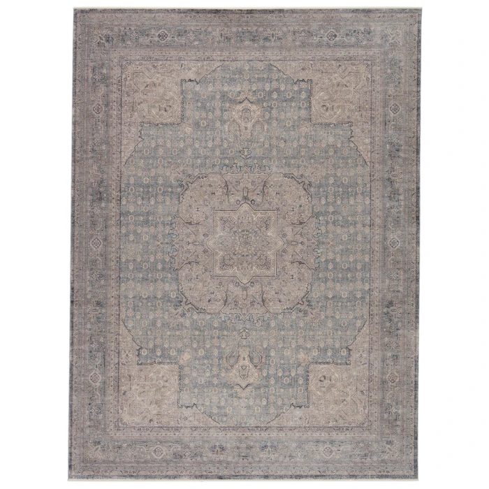 Jaipur Living Epsilon Medallion Blue/ Gray Runner Rug (3'X8')