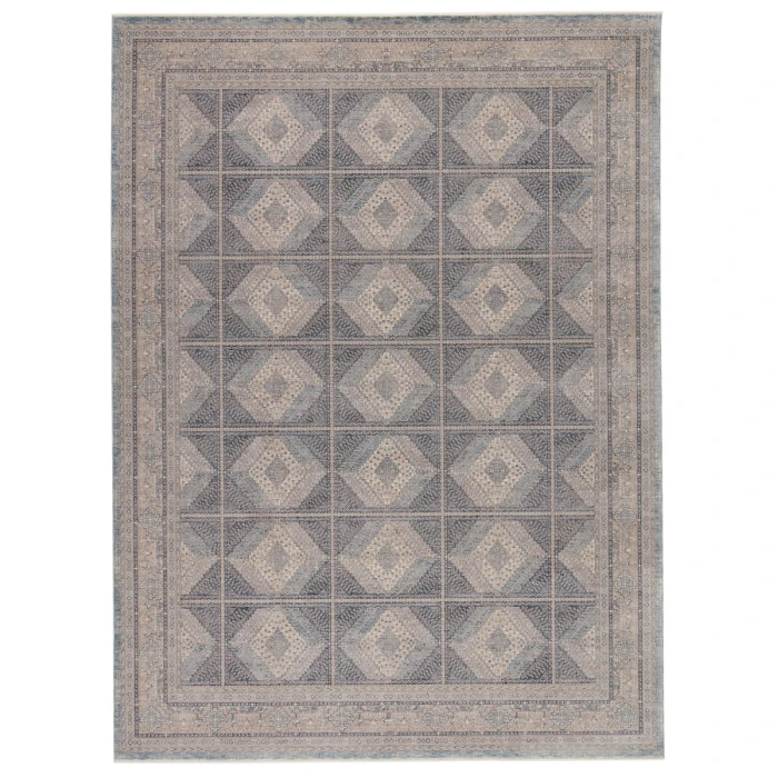 Jaipur Living Jamestown Trellis Blue/ Cream Runner Rug (3'X8')