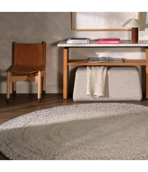Jaipur Living Circadia Hand Woven Solid Tan / Beige Area Rug (10' RND)
