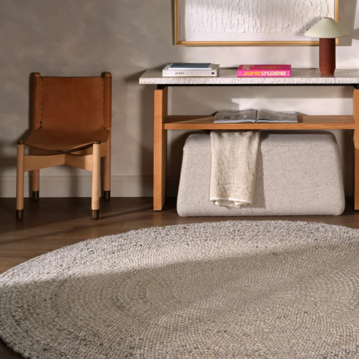 Jaipur Living Circadia Hand Woven Solid Tan / Beige Area Rug (10' RND)