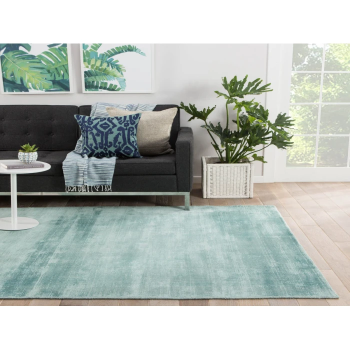Jaipur Living Yasmin Handmade Solid Aqua Area Rug (5'X8')