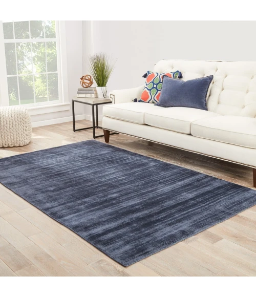 Jaipur Living Yasmin Handmade Solid Blue/ Gray Area Rug (6'X9')