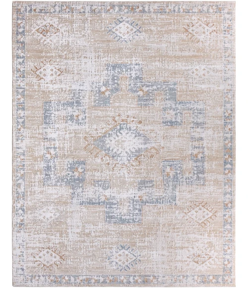 Jaipur Living Orin ZAR06 Medallion Tan/Blue Area Rug (18" Swatch)