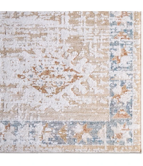 Jaipur Living Orin ZAR06 Medallion Tan/Blue Area Rug (18" Swatch)