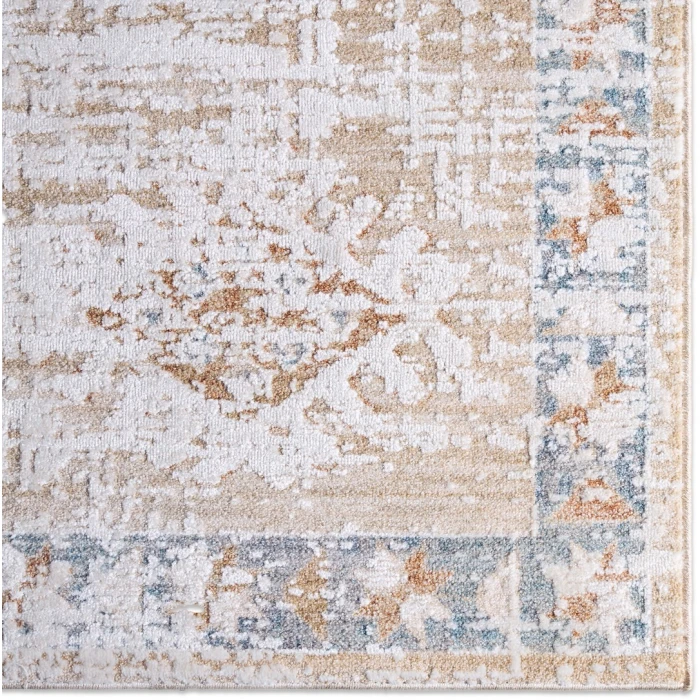 Jaipur Living Orin ZAR06 Medallion Tan/Blue Area Rug (6'X9')