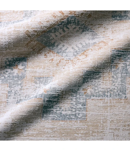 Jaipur Living Orin ZAR06 Medallion Tan/Blue Area Rug (18" Swatch)