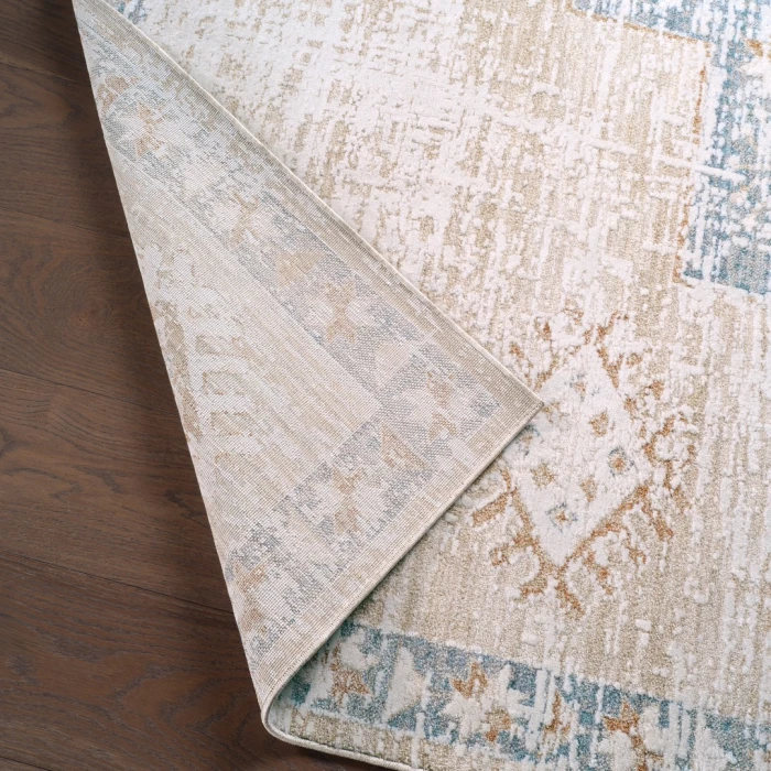 Jaipur Living Orin ZAR06 Medallion Tan/Blue Area Rug (6'X9')