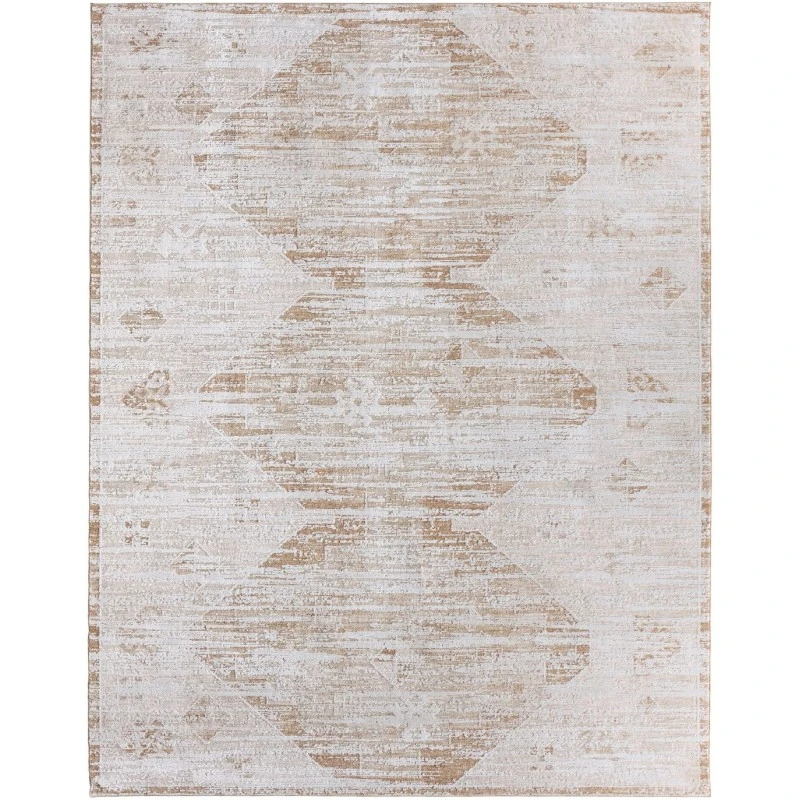 Jaipur Living Pandra ZAR07 Geometric Tan/Ivory Area Rug (18" Swatch)
