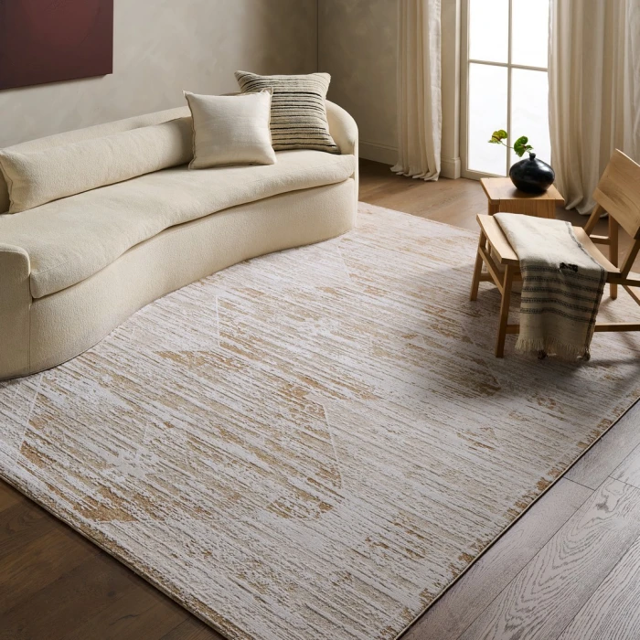 Jaipur Living Pandra ZAR07 Geometric Tan/Ivory Area Rug (18" Swatch)