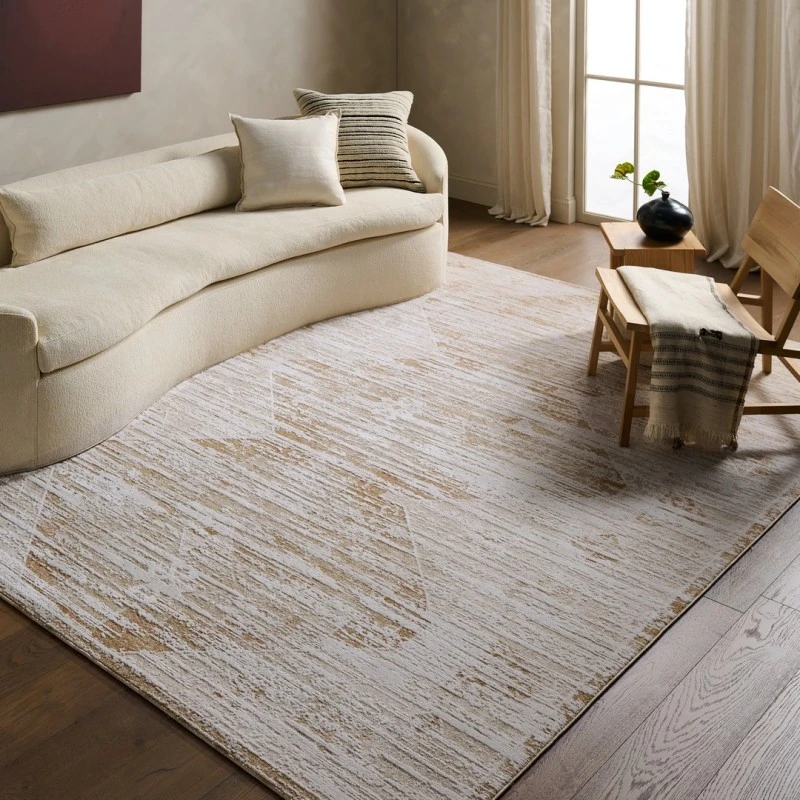 Jaipur Living Pandra ZAR07 Geometric Tan/Ivory Area Rug (18" Swatch)