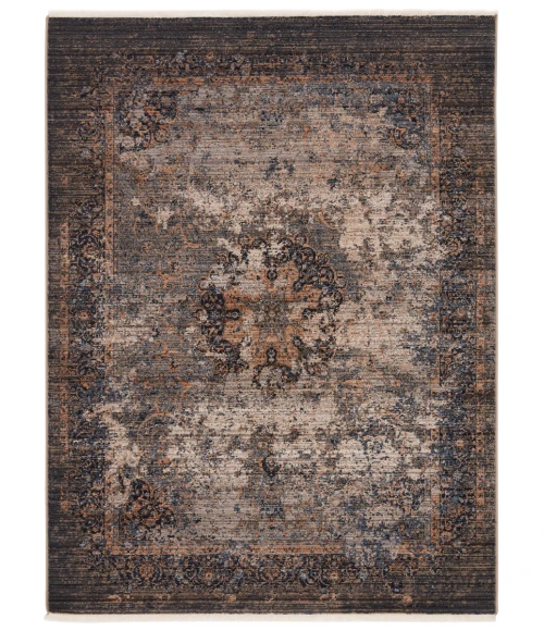 Vibe by Jaipur Living Enyo Medallion Dark Blue/ Gold Area Rug (8'X10'6")