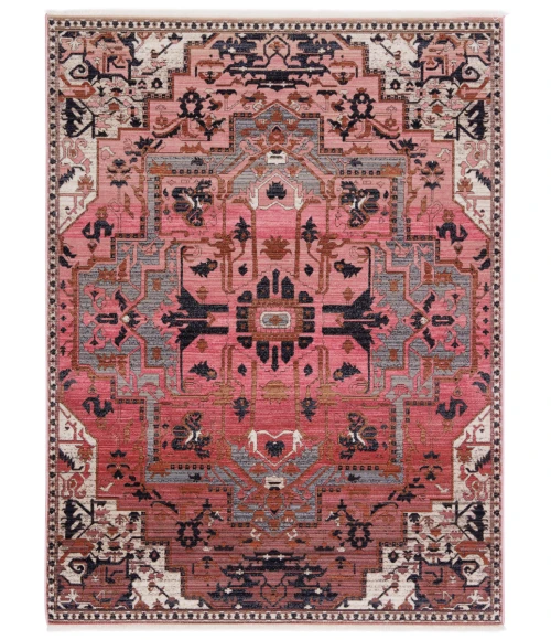 Vibe by Jaipur Living Bellona Medallion Pink/ Gray Area Rug (5'X8')
