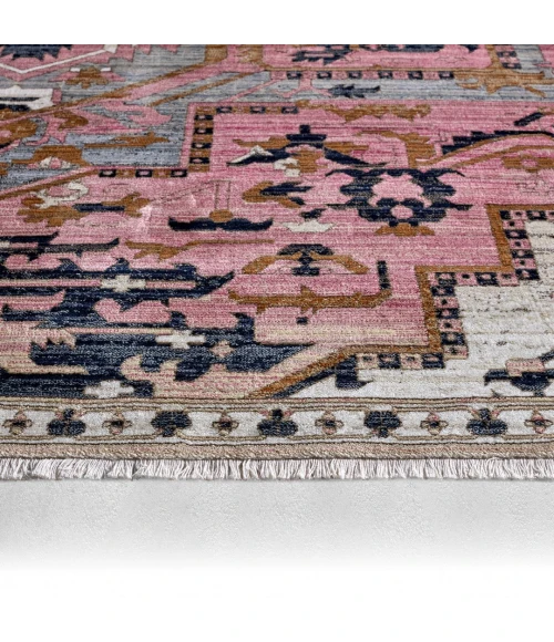 Vibe by Jaipur Living Bellona Medallion Pink/ Gray Area Rug (8'X10'6")