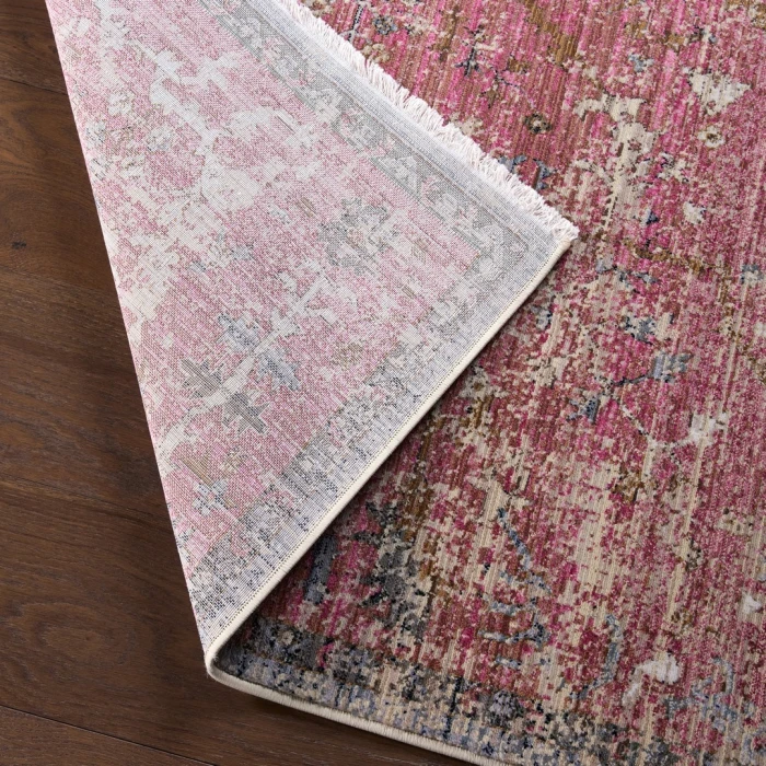 Label J Marcella ZFA07 Oriental Pink and Gray Area Rug (9'X12'11")
